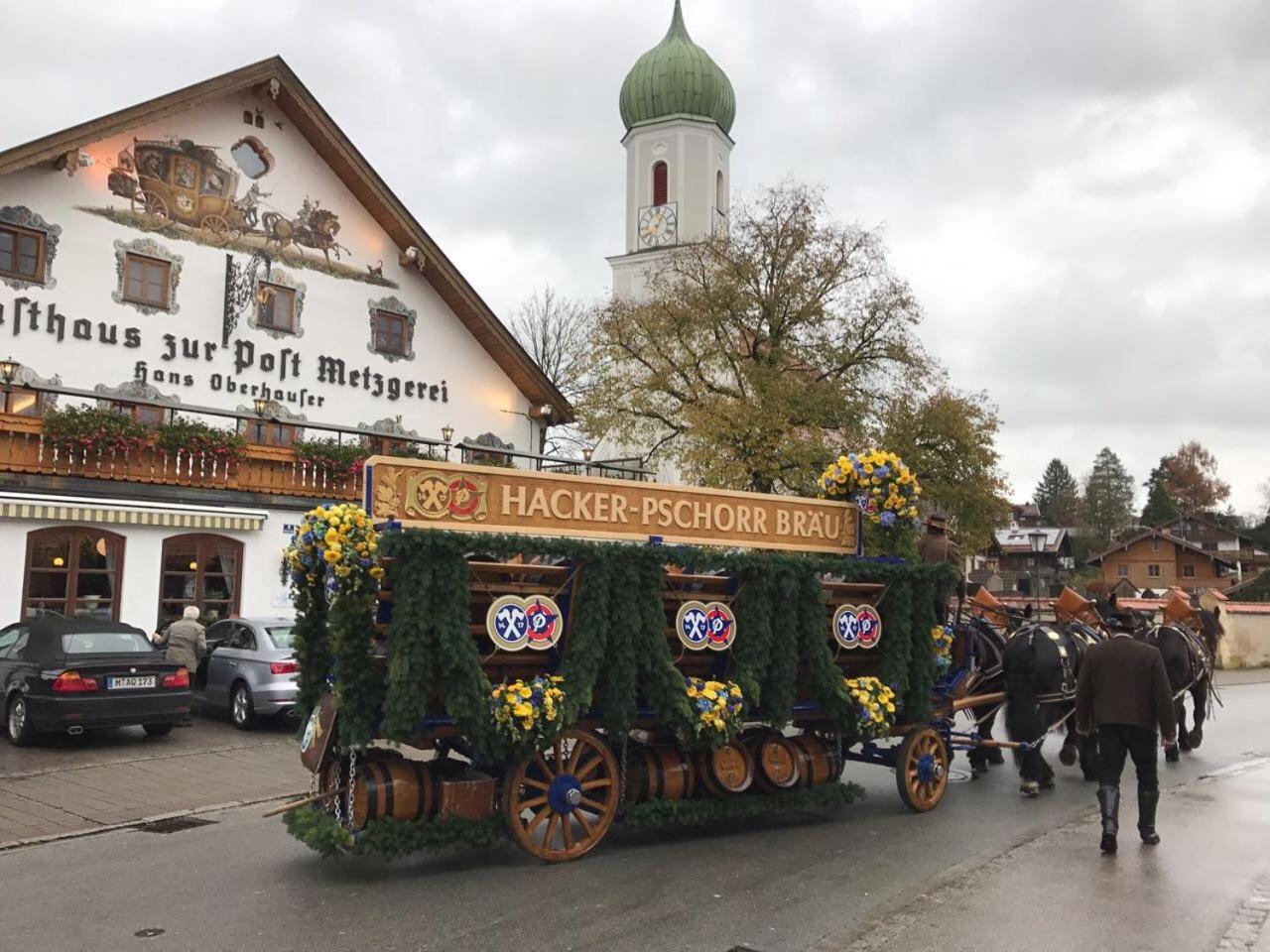 Metzgerei Gasthof Oberhauser - Hotel Zur Post Эглинг Экстерьер фото